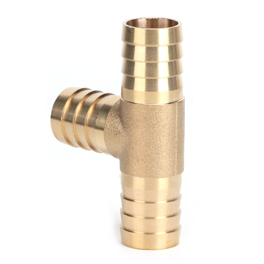 2 T-stücke Mit Widerhaken Für 3/4"-gartenschläuche, Messing, Mit Gewinde.