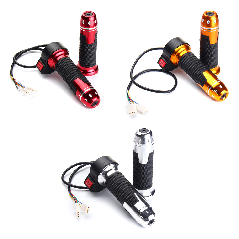 [ande Online] Universeller 22-mm-gasgriff Für E-bikes Mit Geschwindigkeitseinstellung (hohe, Mittlere Und Niedrige Geschwindigkeit) [silber]