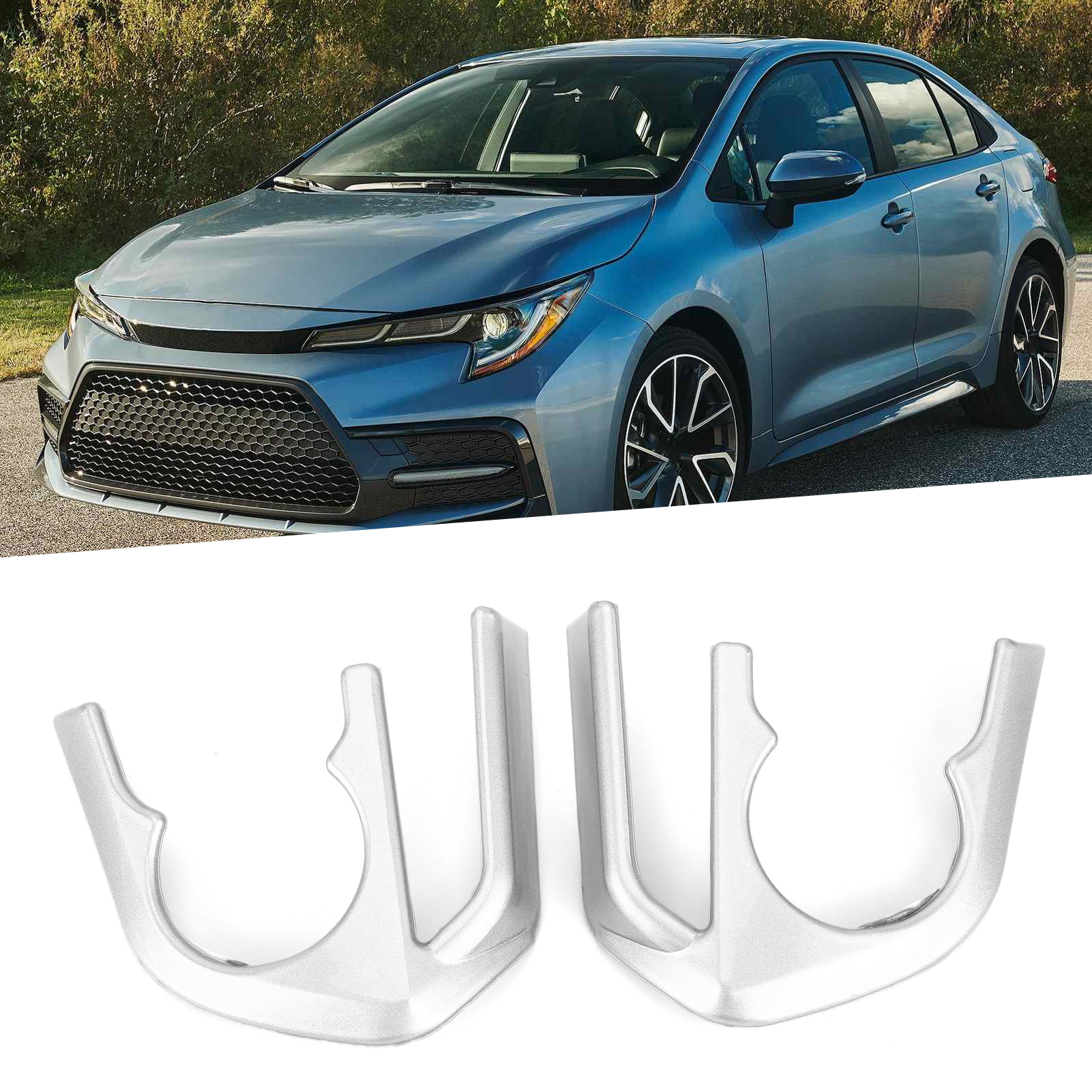 Lenkradaufkleber Für Toyota Corolla/levin 2019 Und Rav4 2020 (silber).