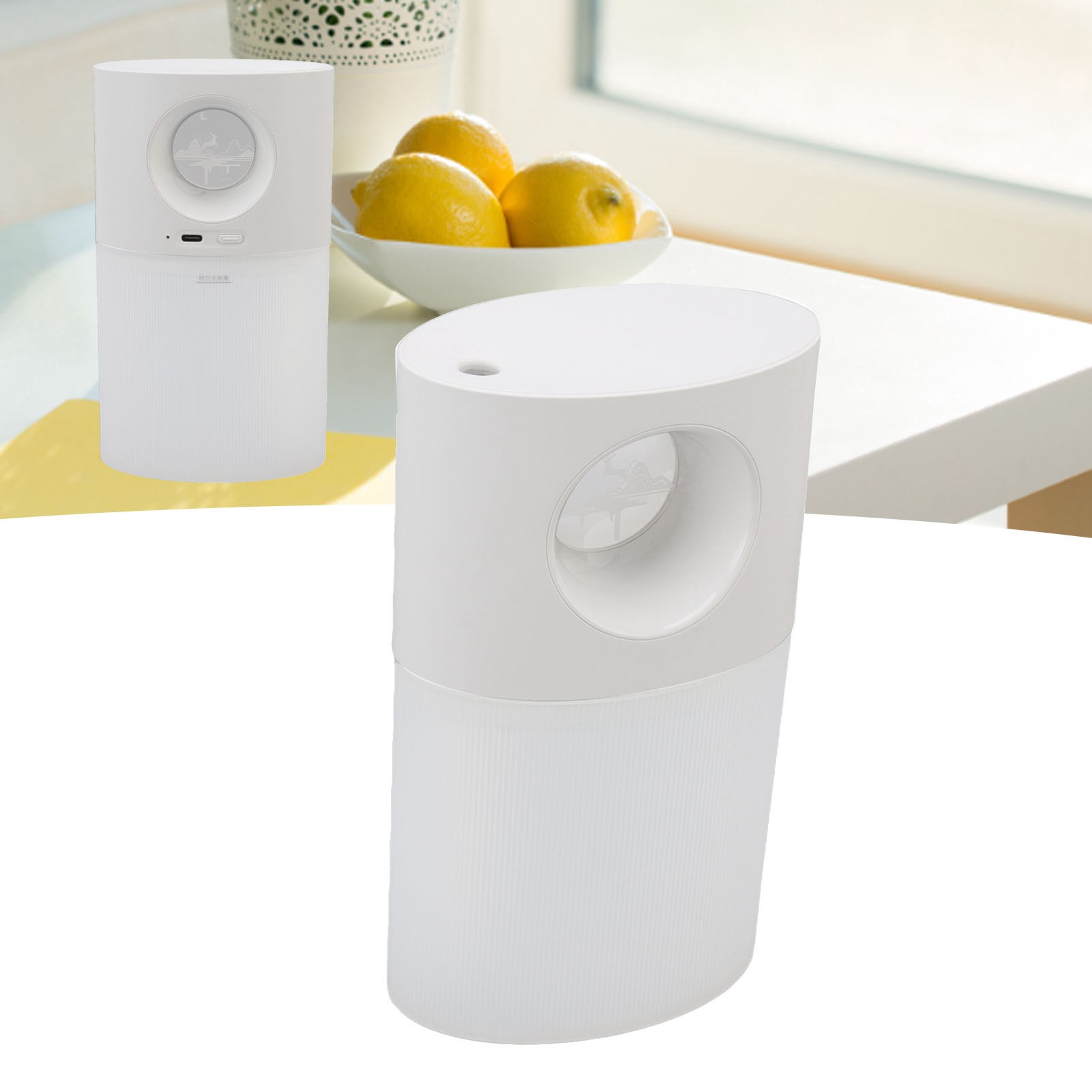 350-ml-mini-luftbefeuchter Mit Vernebler, Nachtlicht, Usb-aufladbar, Weiß
