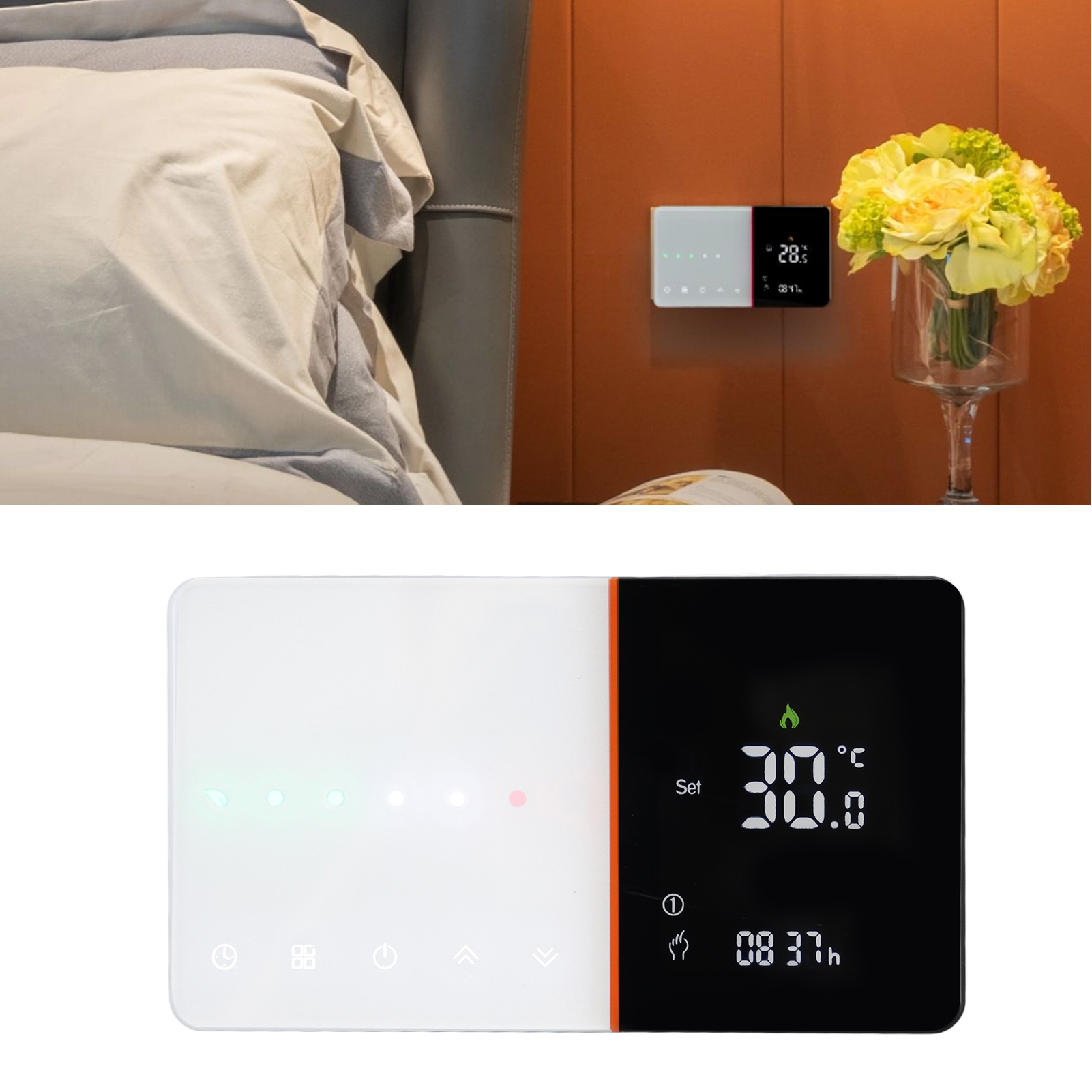 Kesseltemperaturregler Version Bht-005-gclwwifi Mit Temperatur-, Feuchtigkeits- Und Pm2,5-erkennung, 95–240 V Wechselstrom