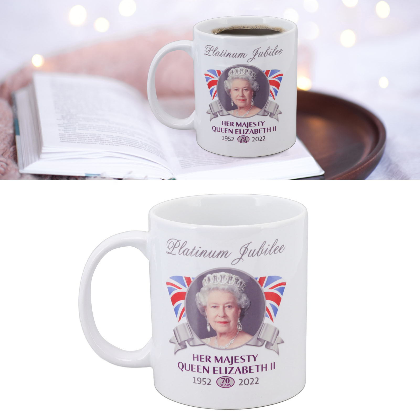 Keramikbecher Mit Queen-elizabeth-motiv, Kaffee-/teetasse, 350 Ml, 15