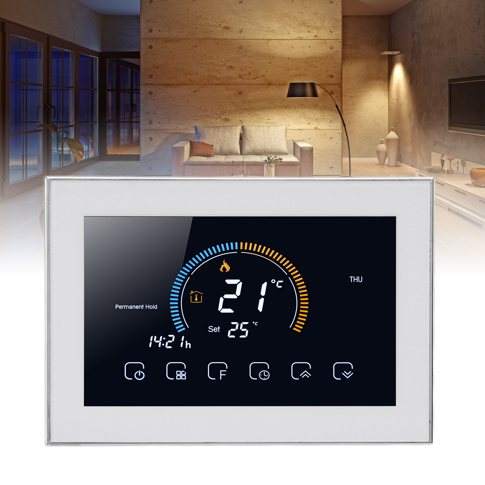 Bht-8000gb Smart-thermostat Mit Mobiler App, Sprachsteuerung, Lcd-touchscreen, Ac 95-240v Elektroheizung