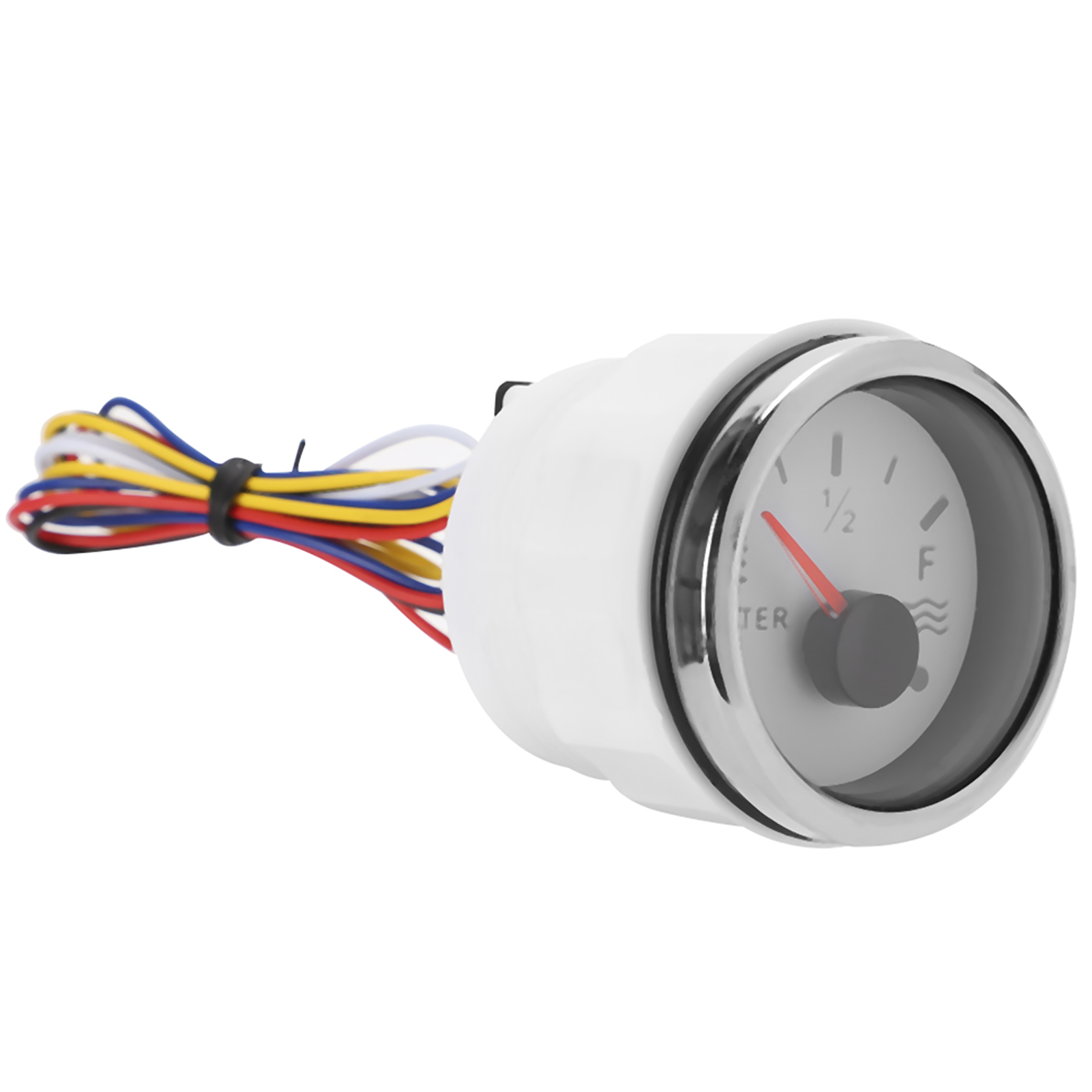 52-mm-wasserstandsanzeiger (intelligenter Alarm) Für Wohnmobile, Boote Und Yachten, Europäischer Standard, 0-190 Ω Sensor, Weiß.