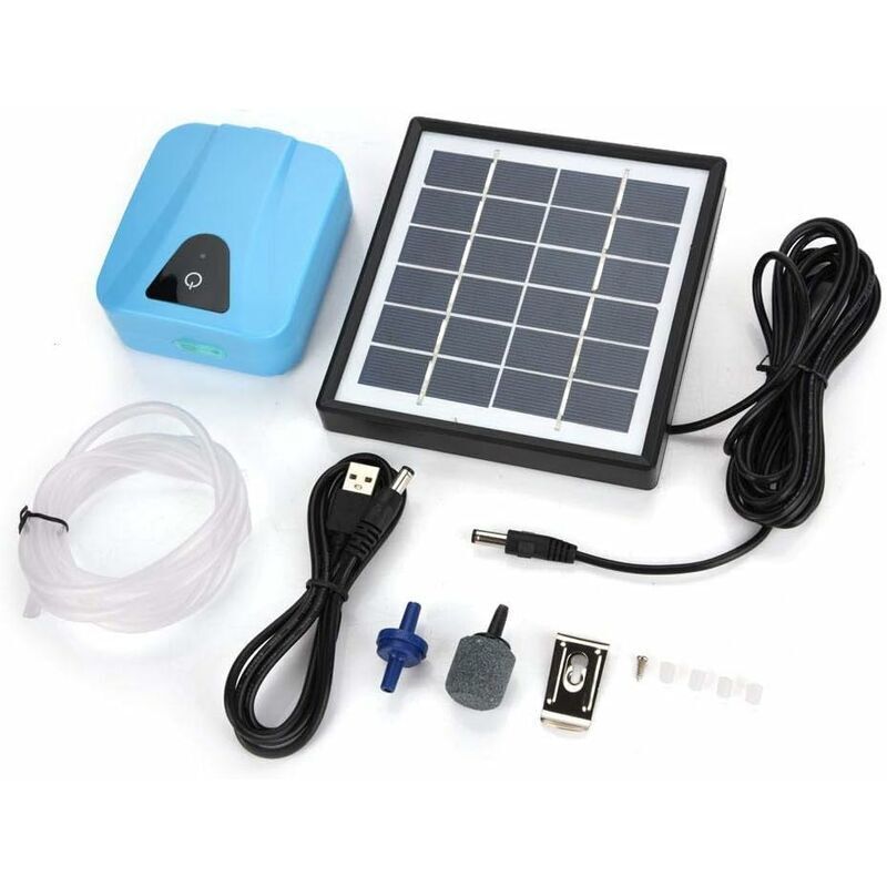 Professioneller Solar-teichbelüfter – 2 L/min Luftpumpe – 3600 Mah Akku – 0,15 Mpa Druck – Leiser Luftstrom