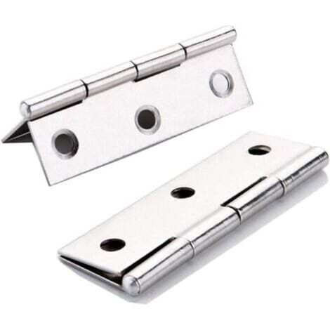 2 Stück Türscharniere Aus Edelstahl Für Möbel, 75 Mm Lang X 50 Mm Breit