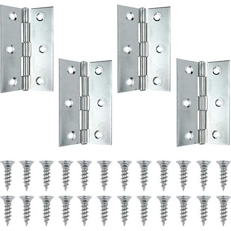 Scharniere Aus Edelstahl, Türscharniere, Faltscharniere Aus Edelstahl, Möbelscharniere, Schrankbeschläge, Schubladenscharniere (4 Stück)