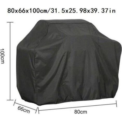 Gartenmöbelabdeckung 80x66x100cm Schwarz Grillabdeckung Wasserdichte Grillplane --trimec