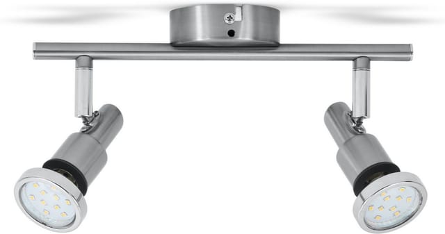B.k.licht - Deckenstrahler - 9,6W, 800lm, led, schwenkbar, IP44, warmweiß, matt-nickel