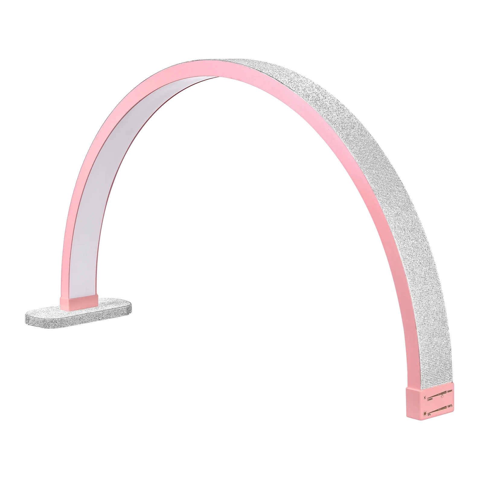 Led-videoleuchte, Halbmondform, Zweifarbige Farbtemperaturregelung, Pink Zz00-e112
