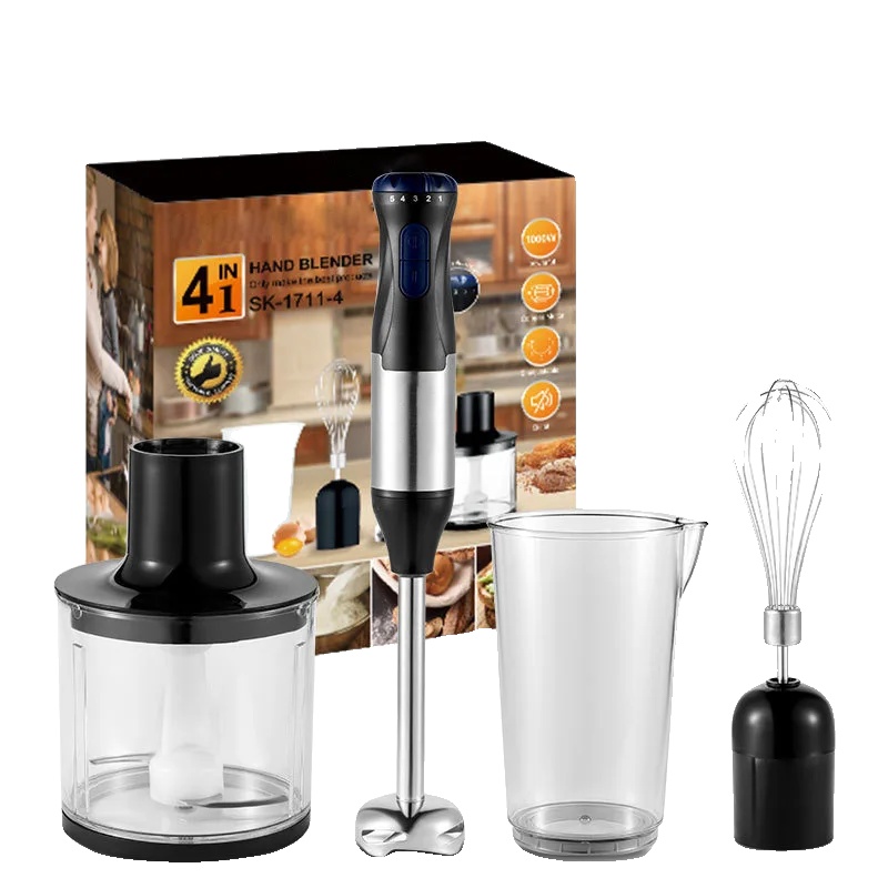 Stabmixer, 1000 W, 4-in-1 Küchengerät