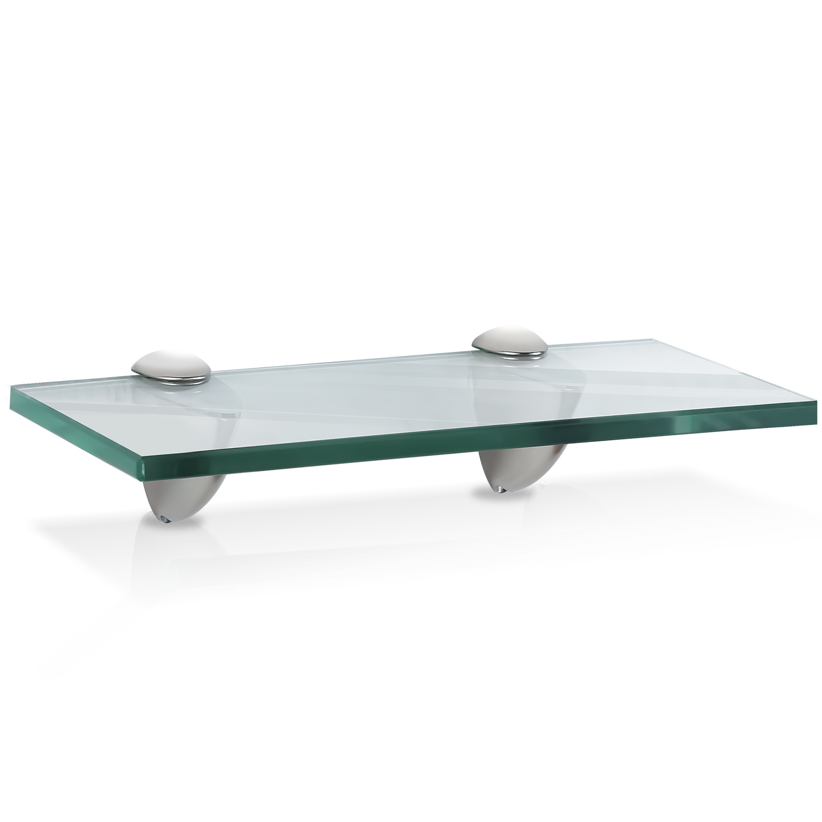Randaco Glasregal Wandregal 30 X 10 X 0,8 Cm, Klarglas Glasboden Mit Halterungen, Badregal Ablage Hängeregal Für Bad, Küche & Wohnzimmer