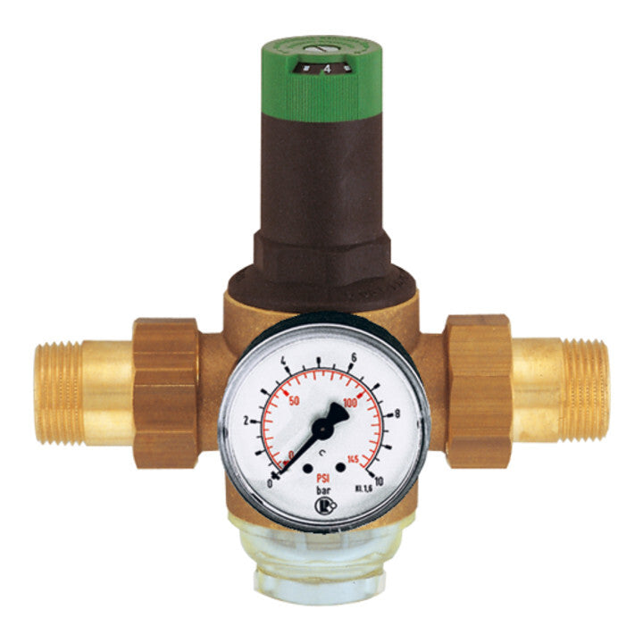 [neuwertig] B-ware Riegler Druckregler Trinkwasser R 1 1/4 1,5-6 Bar Messing Dvgw-geprüft Max. 16