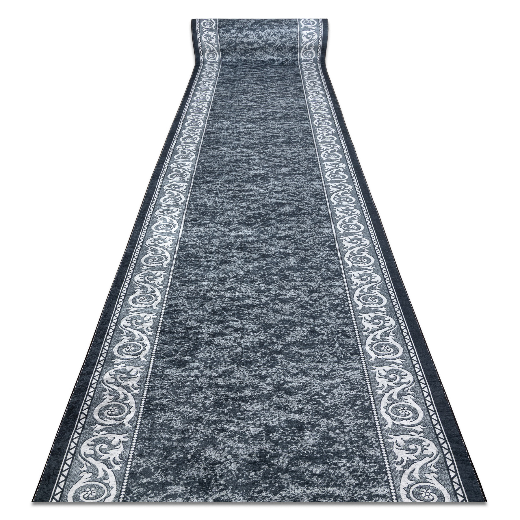 Läufer Antirutsch Lotus Romantic 60980 Klassisch, Ornament Grau Zum Waschen 120 Cm Grey 120x330 Cm