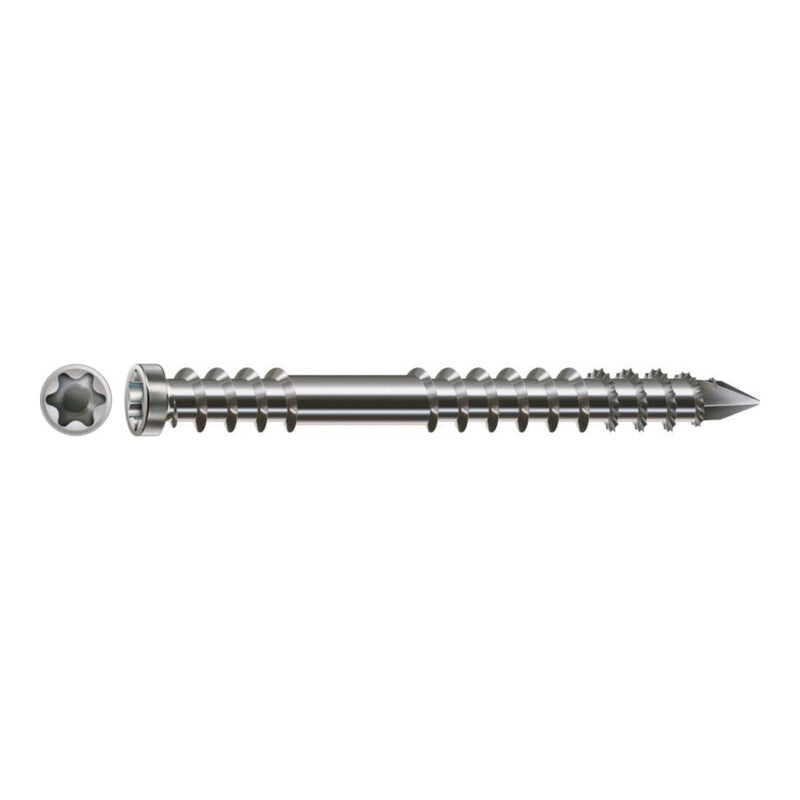 [gebraucht] B-ware Spax Terrassenschraube Edelstahl A4 6mm 80mm Teilgewinde 100 Stück Cut-spitze