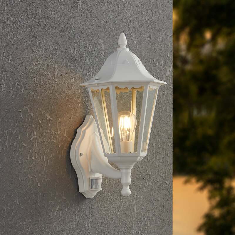 [gebraucht] B-ware Eglo Außenlampe Gartenleuchte Navedo Led Wandleuchte Mit Sensor Weiß 42cm