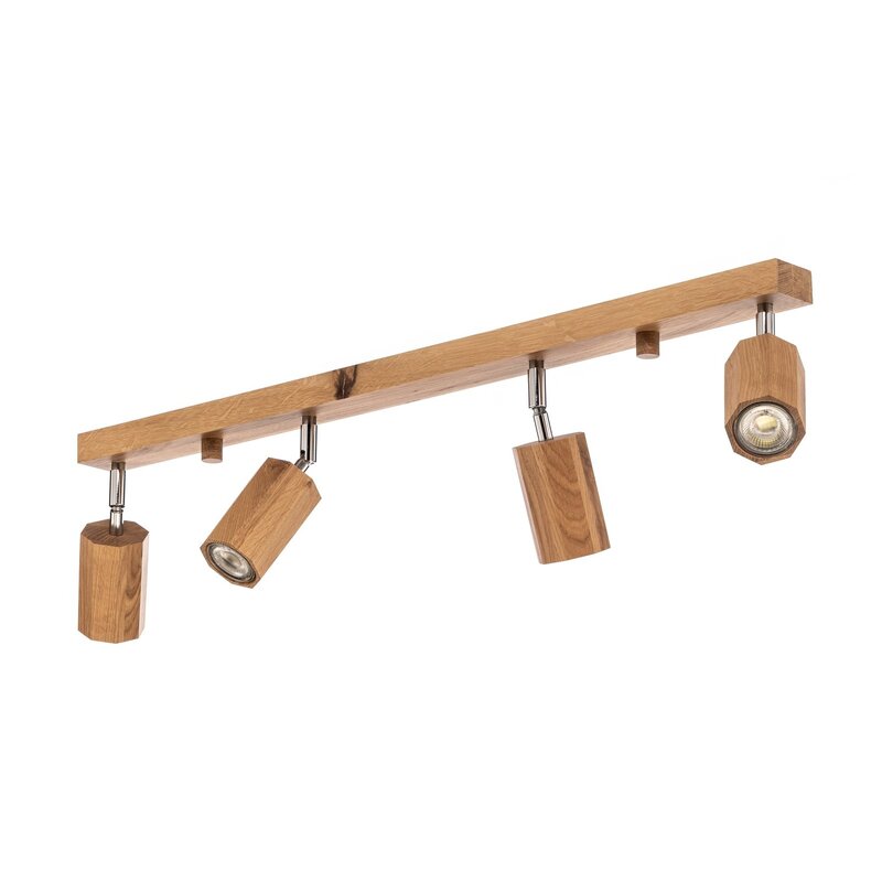 [gebraucht] B-ware Envostar Peach Puff Deckenspot Holz Oktagon 4-flg. Handgefertigt 148cm