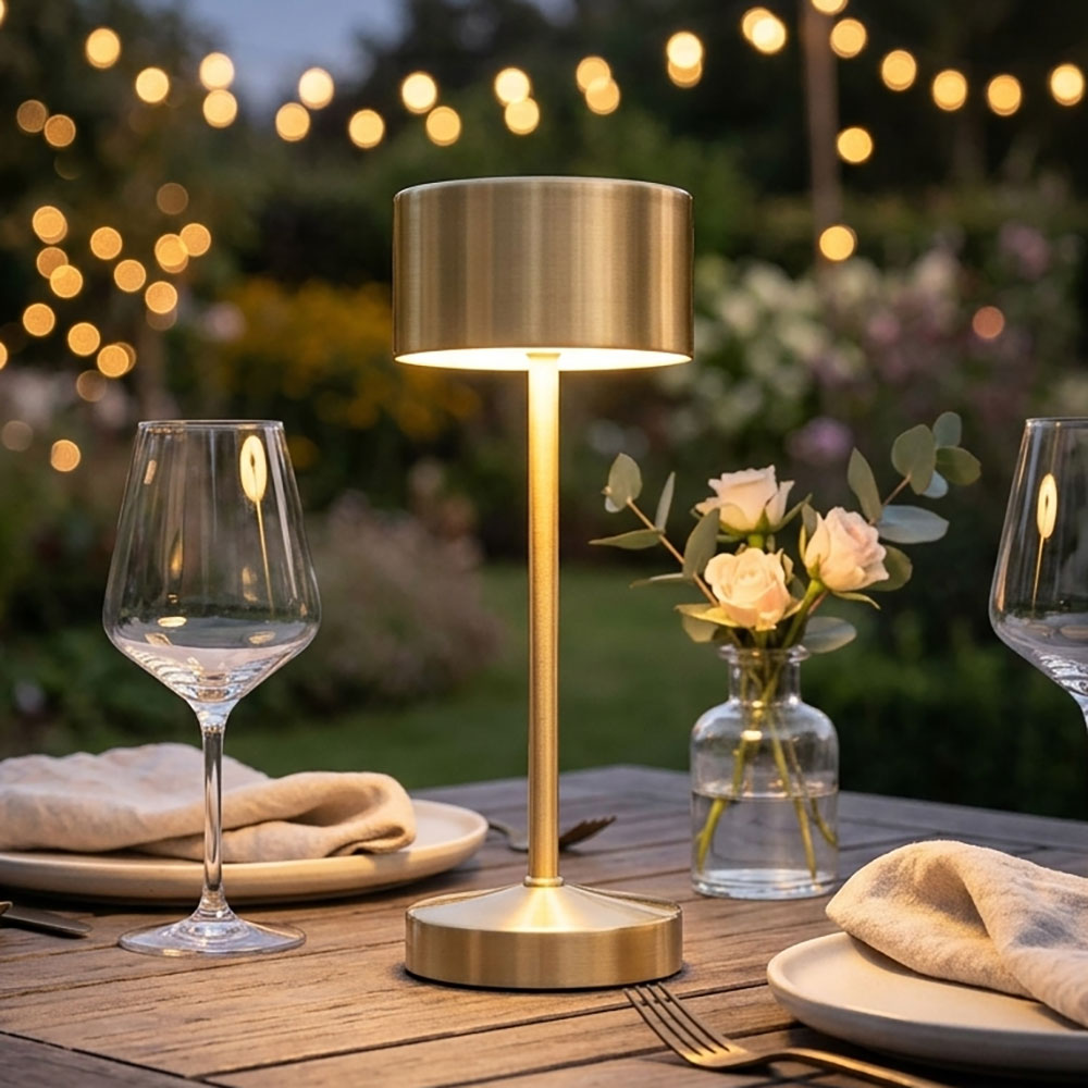 Led Außen Innen Tischleuchte Dimmbar Fernbedienung Touch Akkubetrieb Ladestation H 20cm