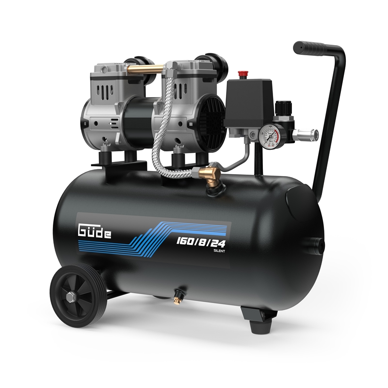 Güde Silent Kompressor Airpower 160/8/24 Ölfrei 8 Bar 140 L/min 24 L Kessel