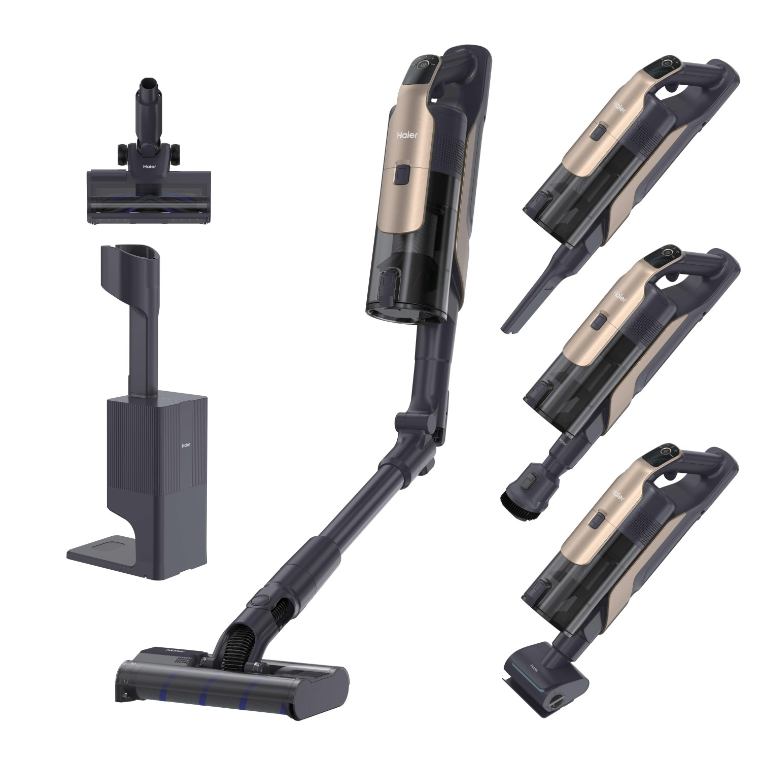 Haier Hcvm5550px 0ll Stabstaubsauger Akku Trocken Hepa Beutellos 0,85 L 650 W Schwarz, Bronze 4 Ah