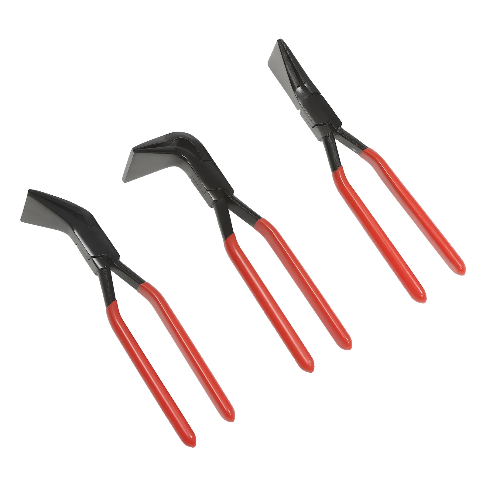 Biegezangenset, Kohlenstoffstahl, Ergonomischer Griff, Rot