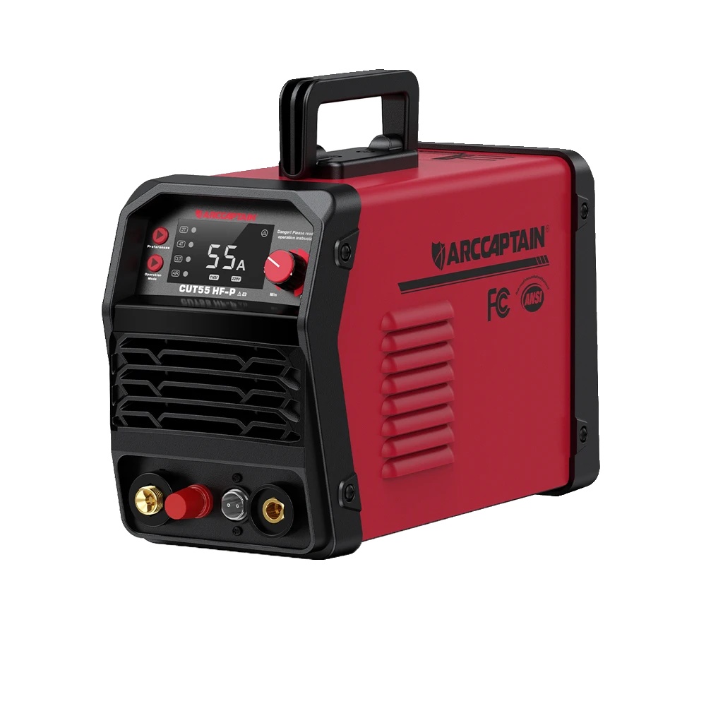 Plasmaschneider, Maximalstrom 55 Ampere, Eingangsspannung 220 V, Igbt-invertertechnologie, Schneidmodi 2t/4t, Einstellbare Nachlaufzeit