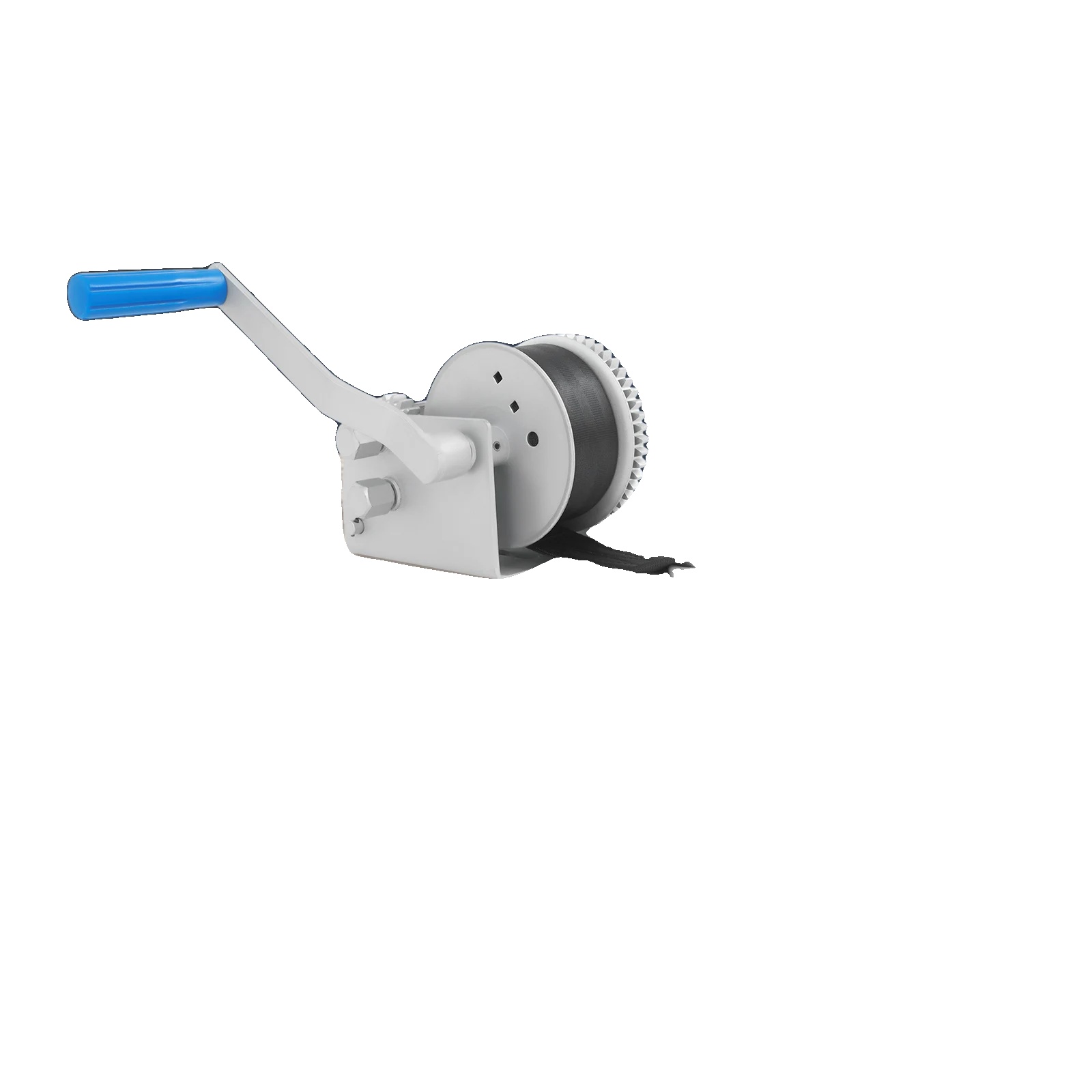 Handwinde, 1500 Kg Zugkraft, 3 Übersetzungsverhältnisse, 7,5 M Seillänge, Verriegelungsmechanismus, Hochwertiges Gurtband