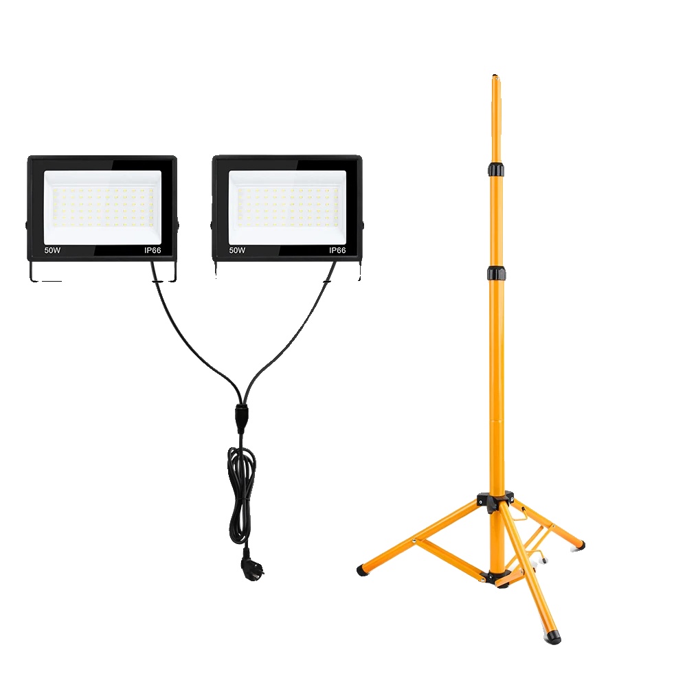 Arbeitsleuchte, Wasserdicht (ip66), Verstellbares Stativ, 2 X 50-w-lampe