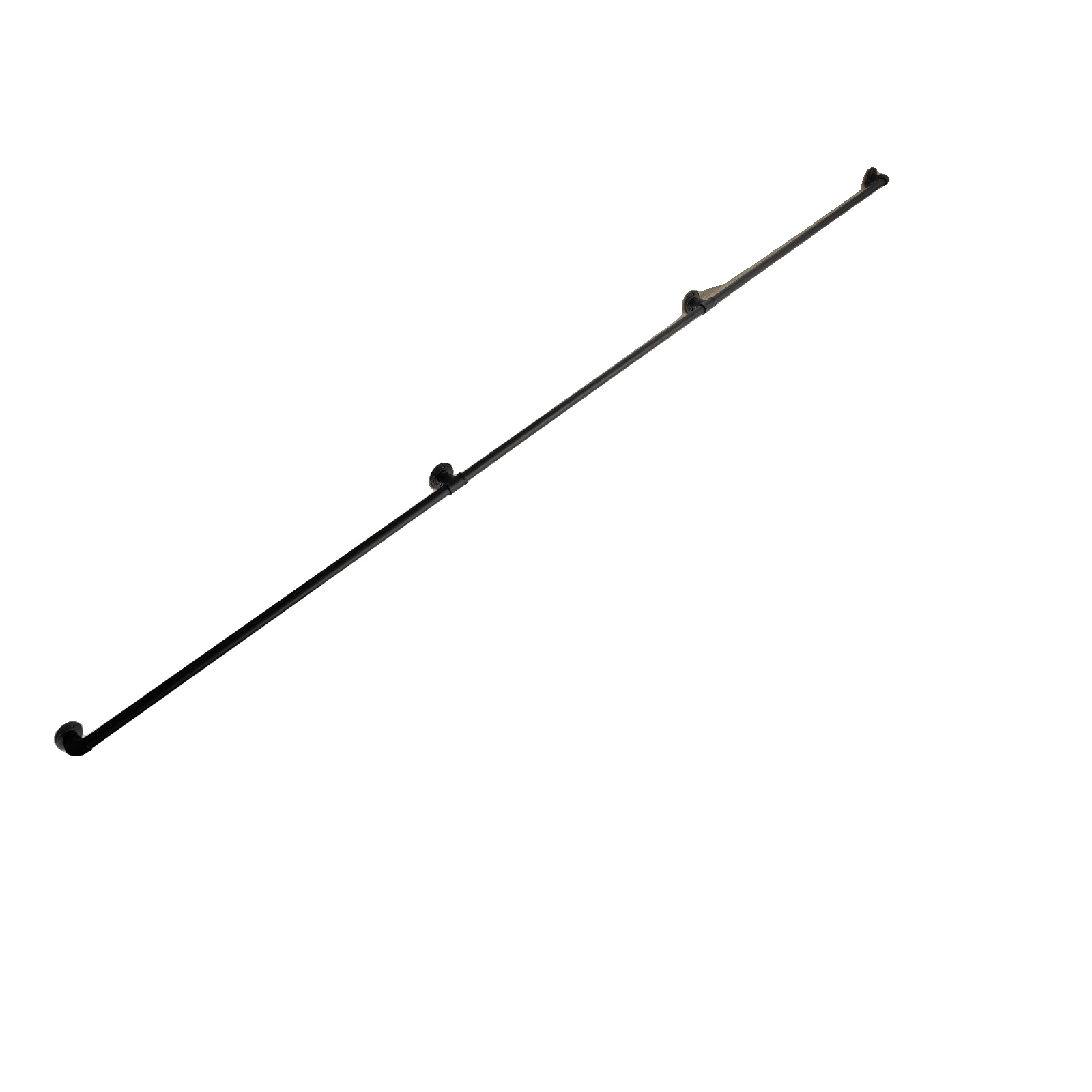 Treppengeländer, Wandmontage, Modernes Design, Schwarz