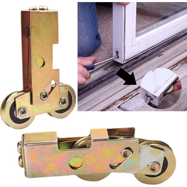 2er-pack Tandemrollen Für Terrassenschiebetüren (1-1/4 Zoll), Verstellbare Rollen Als Ersatz Für Glasschiebetüren Und -fenster