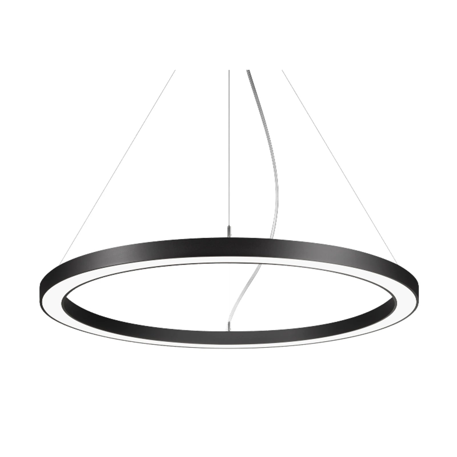 [gebraucht] B-ware Brumberg Pendelleuchte Hängelampe Biro Circle Ring5 Led Schwarz Aluminium 45cm