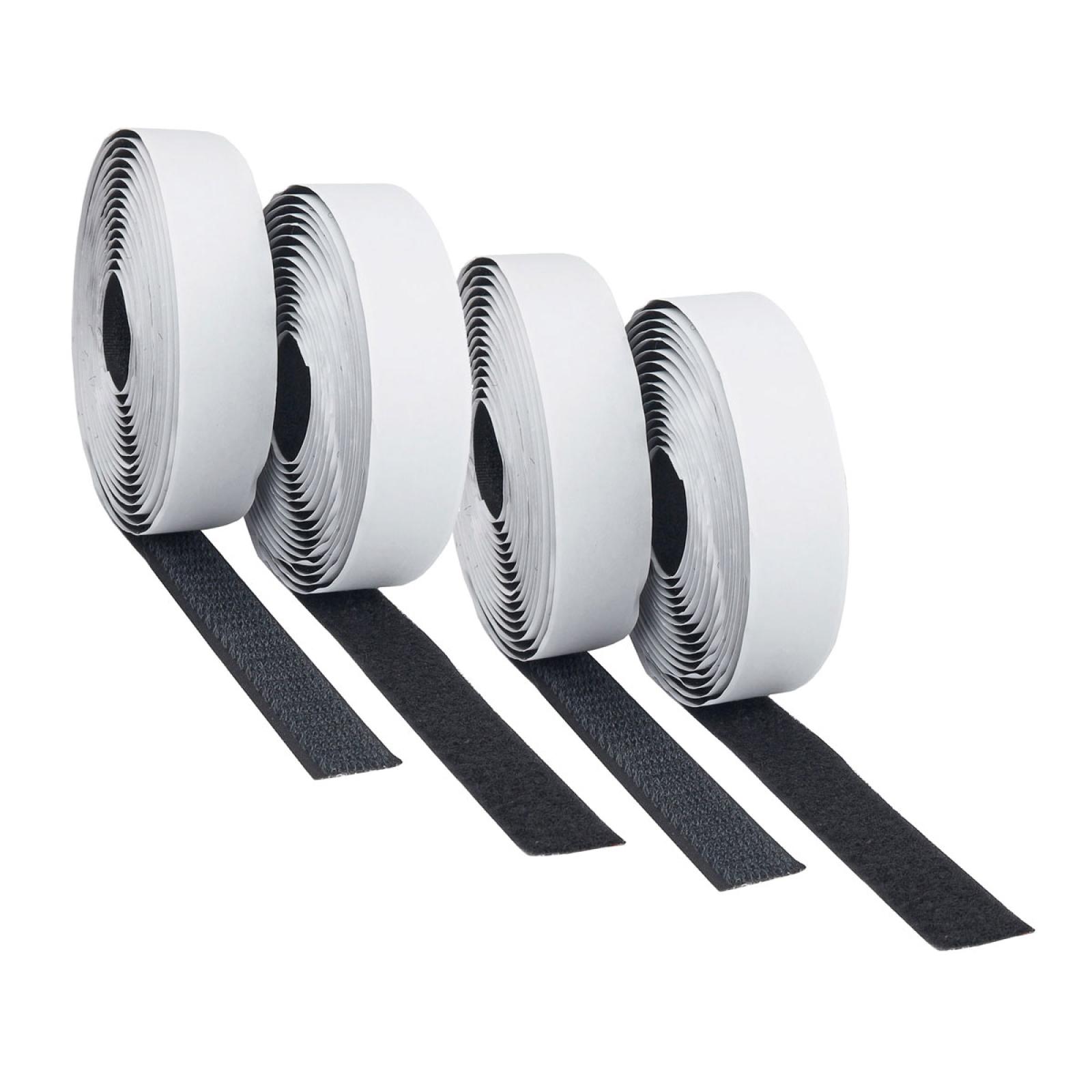Klettband 6m X 2cm Auf Rolle Selbstklebend Schwarz Klett- Flauschband