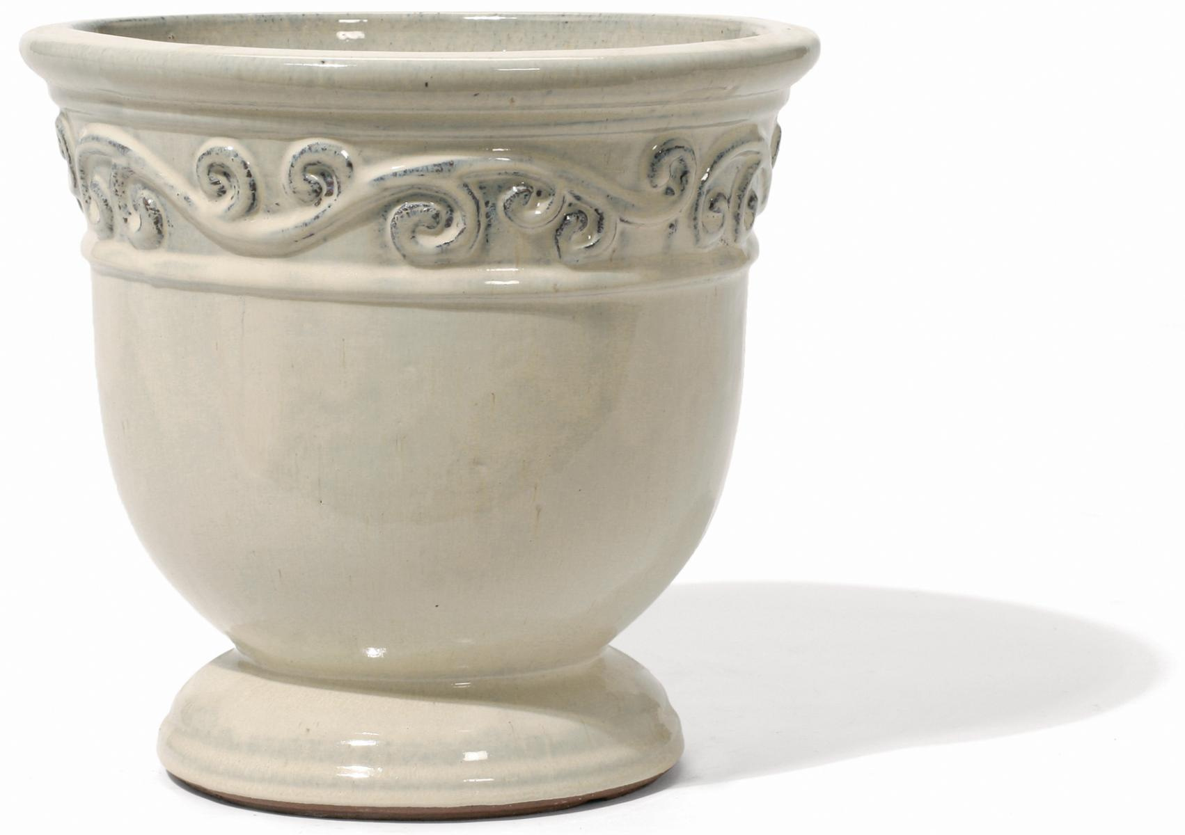 Oxford Creme Glas.40cm Steingut Glasiert