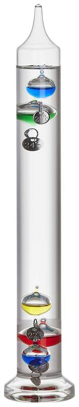 [gebraucht] B-ware Tfa Dostmann Flüssigkeitsthermometer Galileo Galilei Thermometer Transparent
