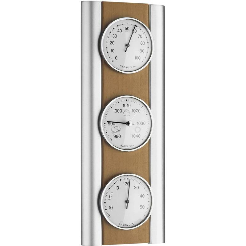 [neuwertig] B-ware Tfa Analoge Wetterstation Hygrometer Thermometer Barometer Buche 128x350x40mm