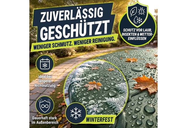 Tillvex® Premium Poolabdeckung Rund 320 - 366 Cm (ø 420 Cm) Mit Montageset Solar Pool Abdeckplane Mit 200g/m² Poolplane Rundpool Für Sommer & Winter Abdeckung Uv-beständig Schwimmbecken Schwimmbad