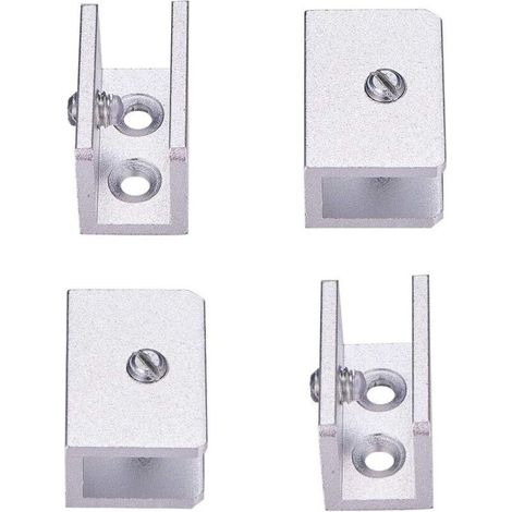 Zolginah Set Mit 4 Verstellbaren Regalträgern Aus Aluminiumlegierung Für 8-12 Mm Dickes Glas (rechteckig)