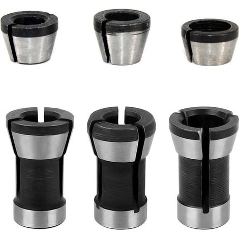 6-teiliges Fräser-spannfutter-adapterset (6 Mm, 6,35 Mm, 8 Mm) Für Elektrische Oberfräsen