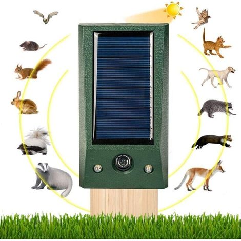 Cyslmuk – Ultraschall-tierabwehrgerät – Solarbetrieben – Wiederaufladbarer Akku – Schutz Vor Rehen, Vögeln Und Kaninchen Bei Tag Und Nacht