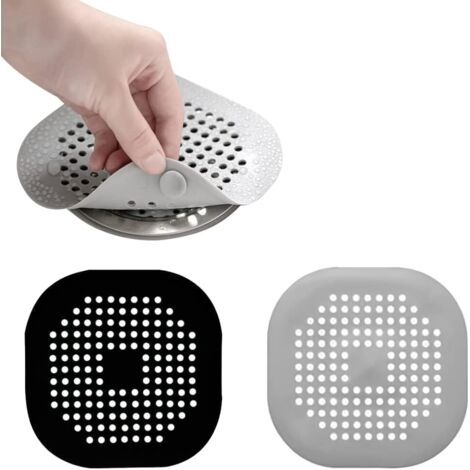Ahlsen 2er-pack Silikon-abflusssieb Mit Saugnapf Für Haare In Badewanne, Dusche, Abfluss, Küche, Badezimmer Und Waschküche