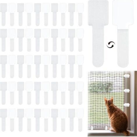 Lntyq – Befestigungshaken Für Katzensicherheitsnetze – 50er-packung – Starke Haftung Auf Verschiedenen Oberflächen – Einfache Montage Ohne Bohren