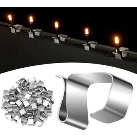 Cyslmuk – 50er-pack Dachrinnenhaken Für Lichterketten – Manganstahl – 14 X 20 Mm – Wetterfest