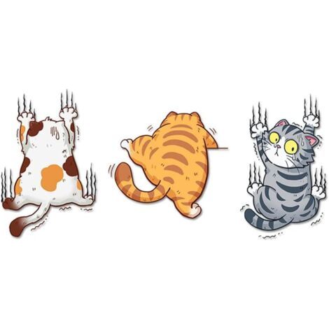 Ahlsen Lustige Katzen-autoaufkleber, 3d-cartoon-tier-katzen-kätzchen-diy-auto-tuning-aufkleber, Katzen-fensteraufkleber, Wasserfeste Pvc-katzen-kätzchen-aufkleber