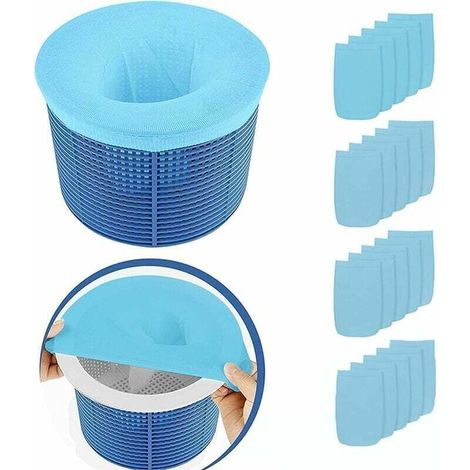 Cyslmuk – Wiederverwendbare Skimmersocken Für Pools, 20 Stück – Dickes Nylongewebe, 22 X 13 Cm – Für Skimmer Und Effektive Filtration