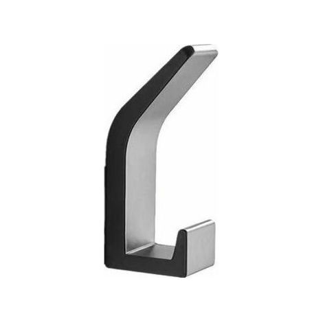 1 Klebehaken, Aluminium-wandhaken Für Badezimmer, Schwarzer Handtuchhalter, Bohrfreier Geschirrtuchhalter Für Garage Und Büro, Sunny