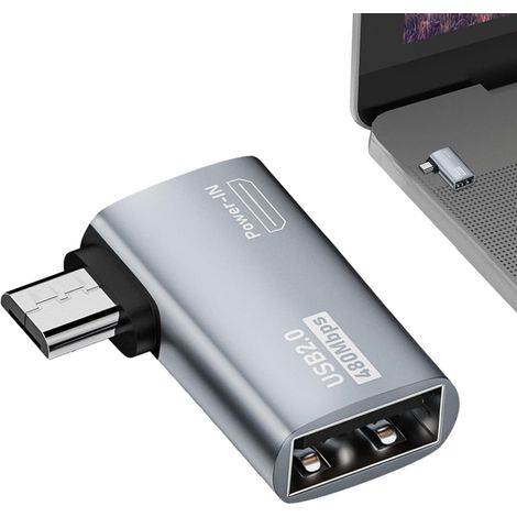 Usb-on-the-go-adapter Für Tv-sticks, 480 Mbit/s Übertragungsrate, Aluminiumgehäuse Netzteil Für Smartphones Und Tablets