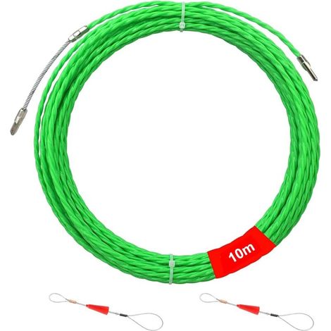 10 M Langes, Einziehbares Kabeleinziehset Für Die Kabelinstallation Mit Führungsfeder (4 Mm Durchmesser), Einziehbarem Spiralzugdraht Und Flexibler Spiralnadel