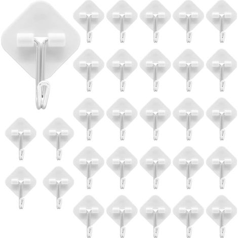 Set Mit 30 Selbstklebenden, Rautenförmigen Duschhaken Fürs Badezimmer