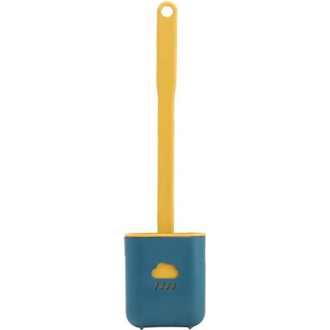 Zolginah Wc-bürsten Mit Langem Griff Und Halterung, Wolken-design, Wandmontierte Silikonbürsten, Hängende Badezimmerbürsten Mit Aufklebern, 3-teilig, Gelb, Zuhause, Freunde, Geschenk