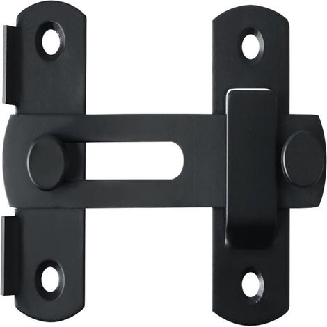 Set Mit 2 Türschlössern Aus Edelstahl, Innenriegel, Mattschwarze Oberfläche
